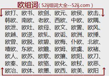 欧组词