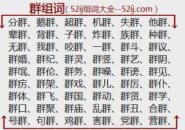 群组词