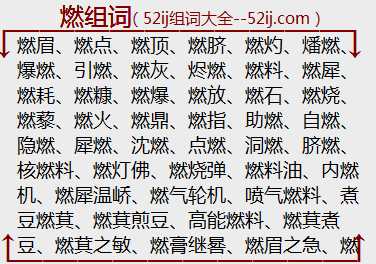 燃组词