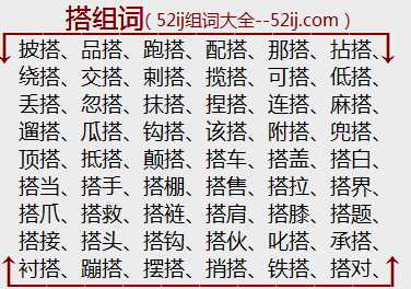 搭组词
