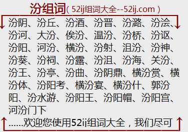 汾组词