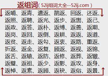 返组词