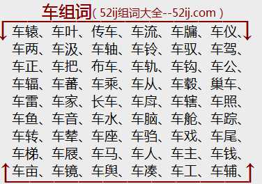 车组词