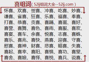 喜组词