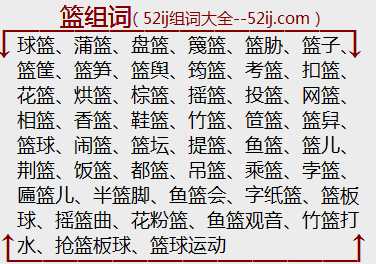 篮组词