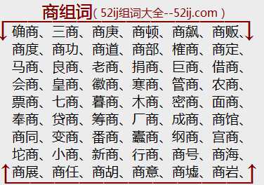 商组词