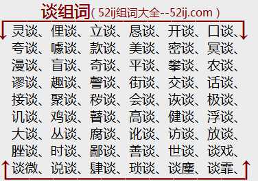 谈组词