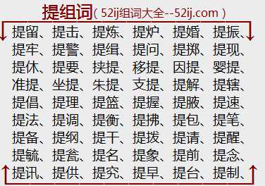 提组词