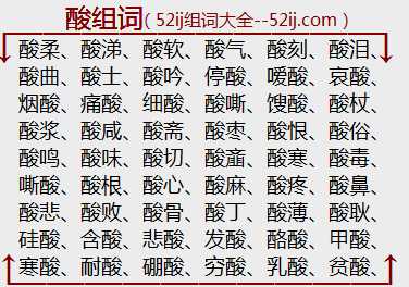 酸组词