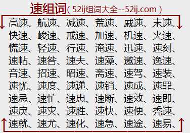 速组词